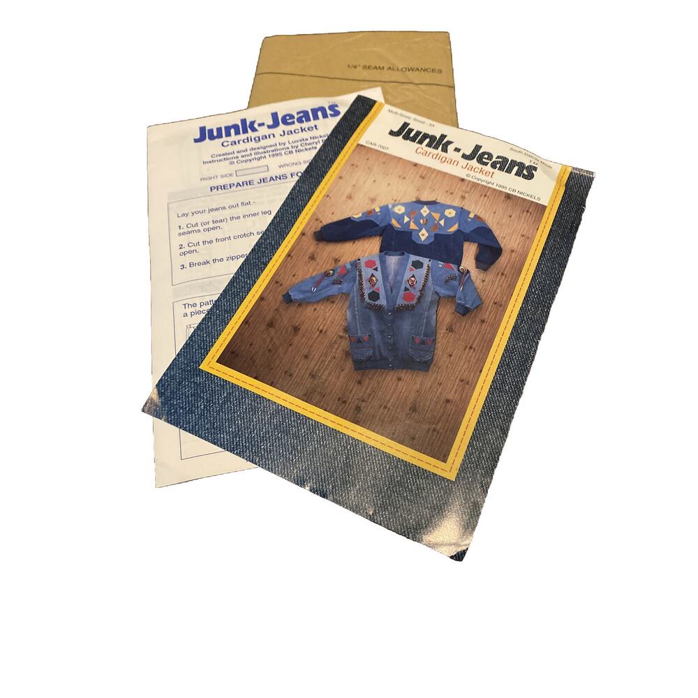 CB Nickels Junk-Jeans‎ Cardigan Jacket Sewing Pattern Size Small - XXXL CAR-7007